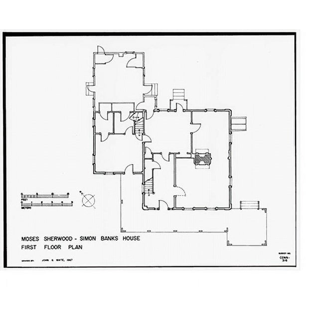 Historic Print, SherwoodBanks House, 98 Banks Place, Southport