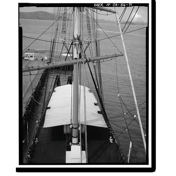 Historic Print, Ship BALCLUTHA, 2905 Hyde Street Pier, San Francisco, San Francisco County, CA - 11, 18" x 24"