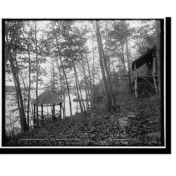 Historic Print, Shores of Raccoon Is., Lake Hopatcong, N.J., 16" x 20"