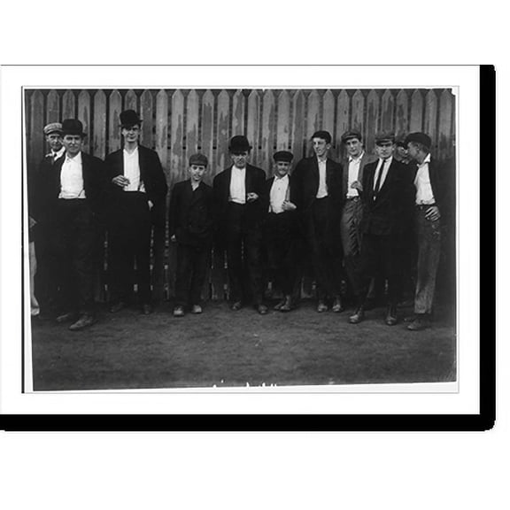 Historic Print, Shots at the young workers going to Ayer Mill, 6:30 to 7 A.M. All work. Location: Lawrence, Massachusetts., 18" x 24"