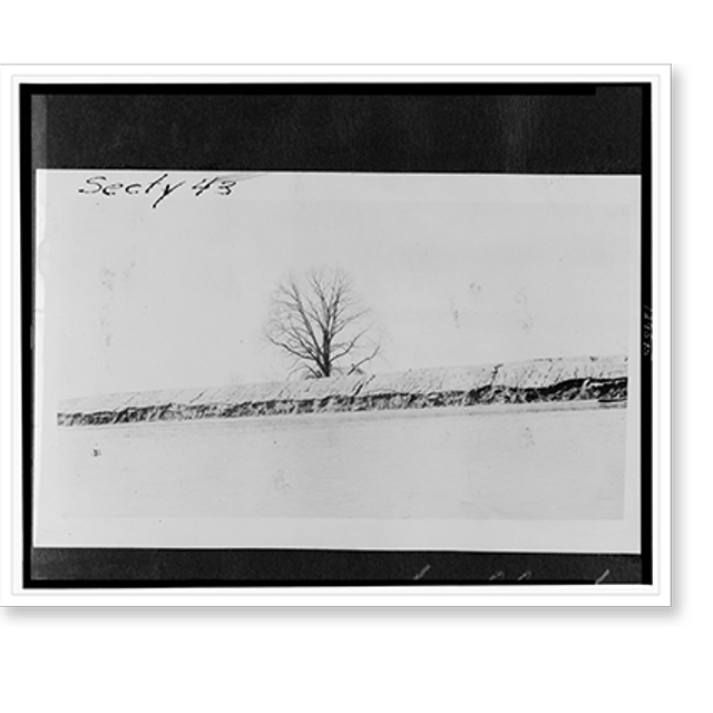 Historic Print, Showing wavewash effect on new[ly] constructed levee