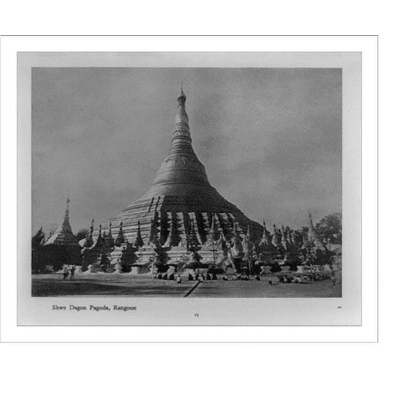 Historic Print, Shwe Dagon Pagoda, Rangoon, 18" x 24"