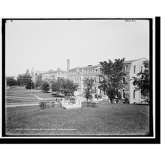 Historic Print, Sibley, Franklin and Morse Halls, Cornell University, 18" x 24"