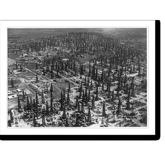 Historic Print, Signal Hill oil field, Long Beach, Calif., 18" x 24"