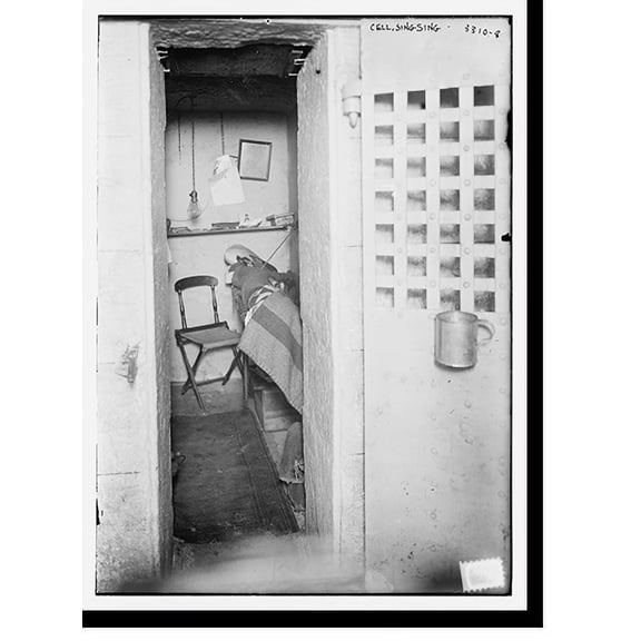 Historic Print, Sing Sing . prison cell, 18" x 24"