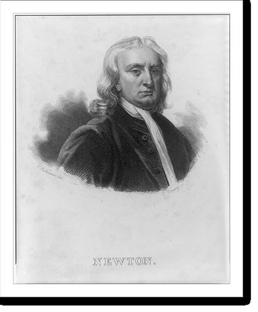 Historic Print, Sir Isaac Newton, 1642-1727, 16