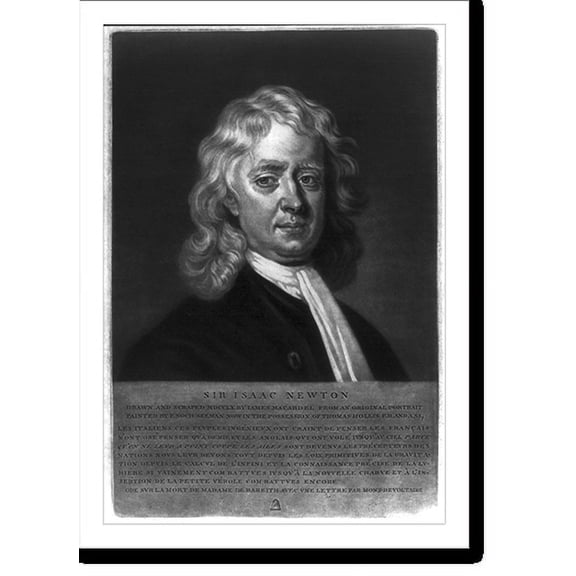 Historic Print, Sir Isaac Newton, 18" x 24"