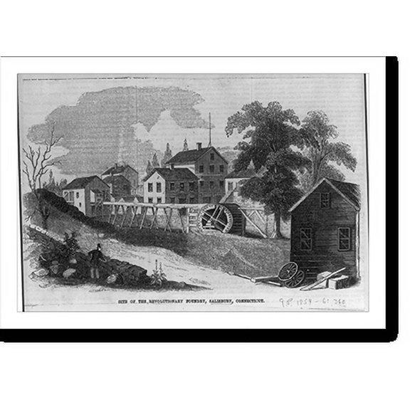 Historic Print, [Site of the Revolutionary Foundry, Salisbury, Connecticut], 16" x 20"
