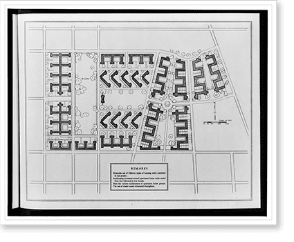 Historic Print, [Site plan for low-rent housing], 18