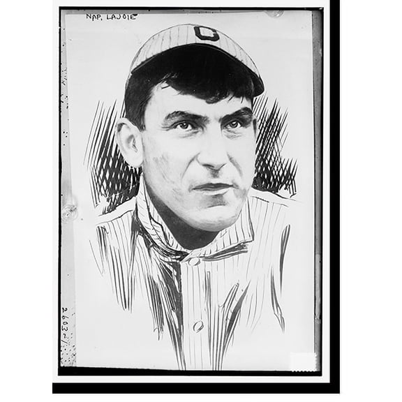 Historic Print, Sketch of Nap Lajoie, Cleveland AL (baseball), 18" x 24"