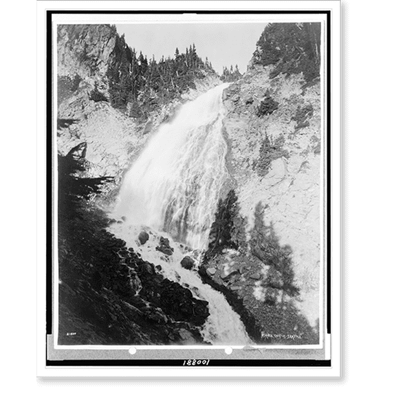 Historic Print, [Sluiskan Falls, Mount Rainier National Park, Washington].Asahel Curtis, Seattle., 18" x 24"
