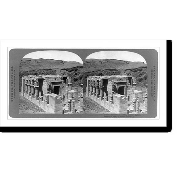 Historic Print, Small temple at Edfu, upper Egypt, 18" x 24"