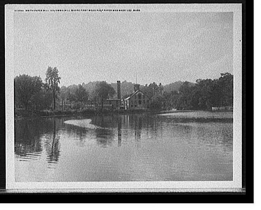 Historic Print, Smith Paper Mill (Columbia Mill, where first wood pulp