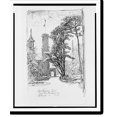 Historic Print, Smithsonian Tower and the Monument, April 1918, 16" x
