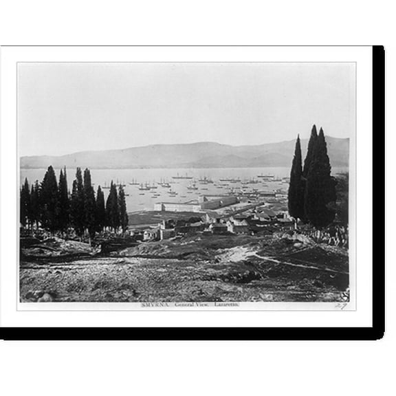 Historic Print, Smyrna, general view, Lazaretto, 16" x 20"