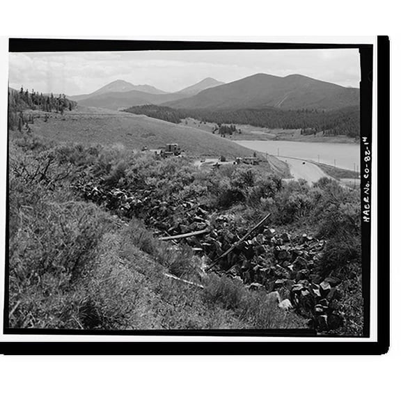 Historic Print, Snake River Ditch, Headgate on north bank of Snake River, Dillon vicinity, Summit County, CO - 14, 16" x 20"