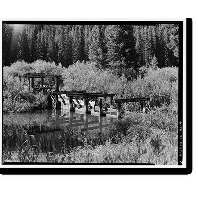 Historic Print, Snake River Ditch, Headgate on north bank of Snake