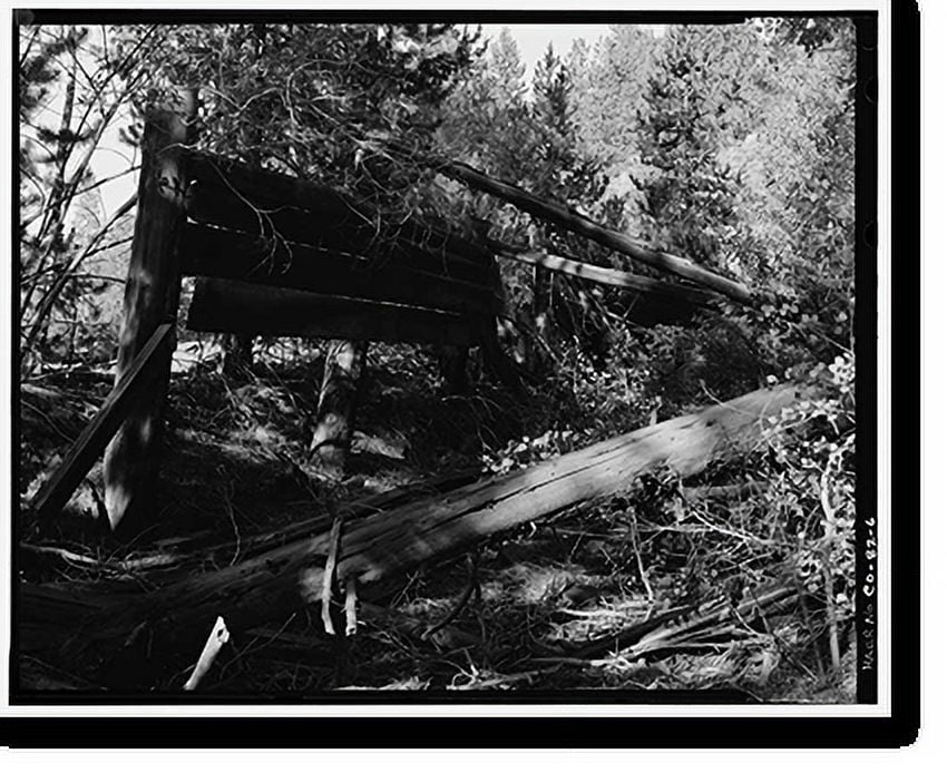 Historic Print, Snake River Ditch, Headgate on north bank of Snake