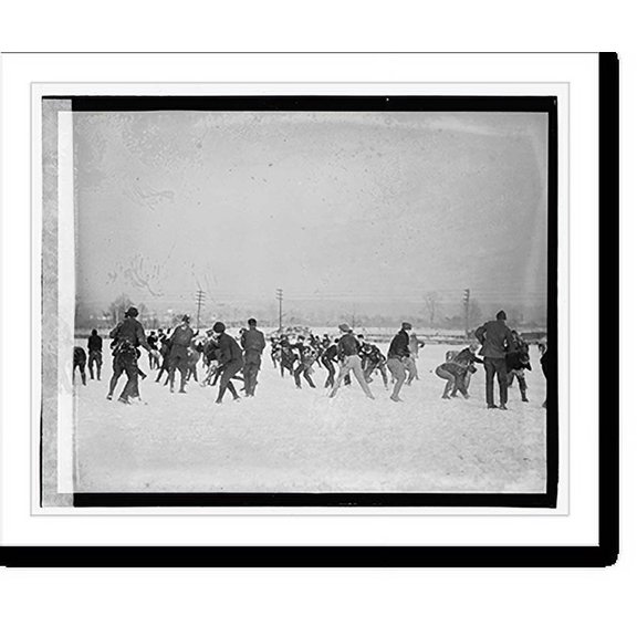 Historic Print, Snow ball battle, College Pk., 16" x 20"