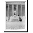 Historic Print, Snow covering statue of Alexander Hamilton and Treasury