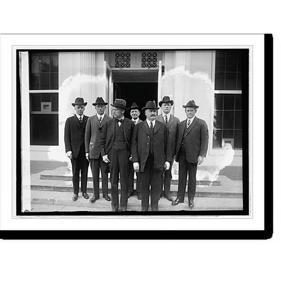 Historic Print, So. Dak. group at White House, 10/7/21, 16" x 20"