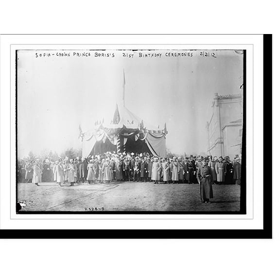 Historic Print, Sofia - Crown Prince Boris' 21st B-day ceremonies, 2/2/12, 16" x 20"