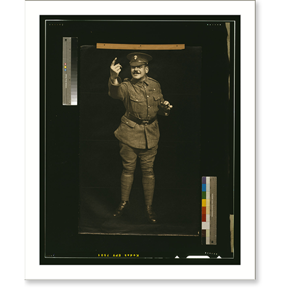 Historic Print, [Soldier beckoning].printed by David Allen & Sons Ld. Harrow, Middlesex., 16" x 20"