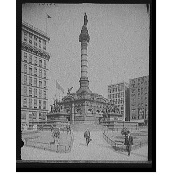 Historic Print, Soldiers & Sailors Monument, Cleveland, O[hio], 16" x 20"