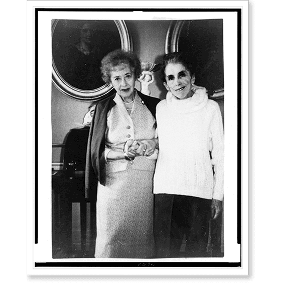 Historic Print, [Solita Solano and Isak Dinesen, three-quarter length portrait, standing], 18" x 24"