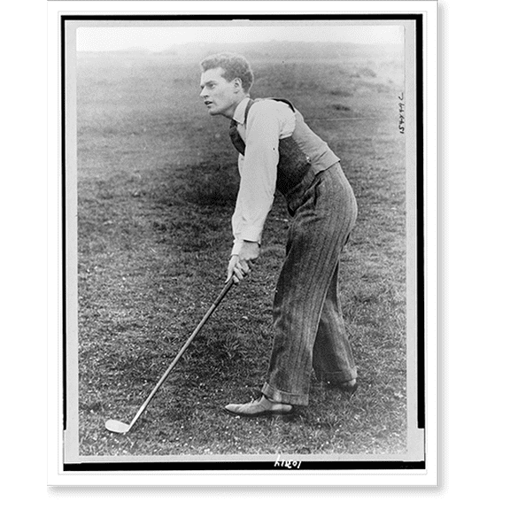Historic Print, Son of Lord Asquith, ardent golfer, 16" x 20"