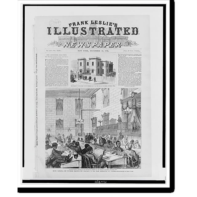 Historic Print, South Carolina. The November election. The deadlock in