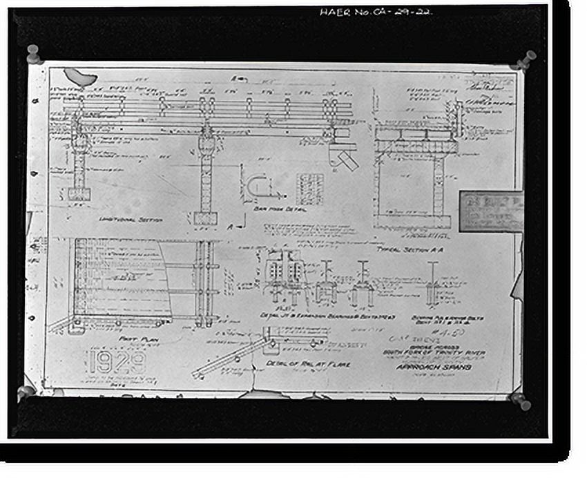 Historic Print, South Fork Trinity River Bridge, State Highway 299
