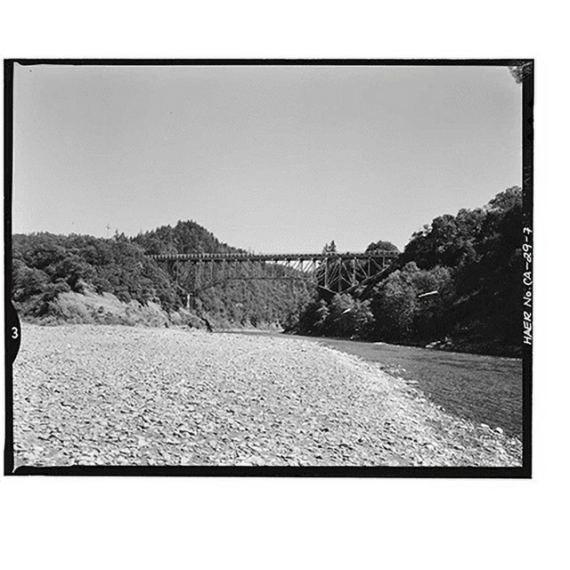 Historic Print, South Fork Trinity River Bridge, State Highway 299