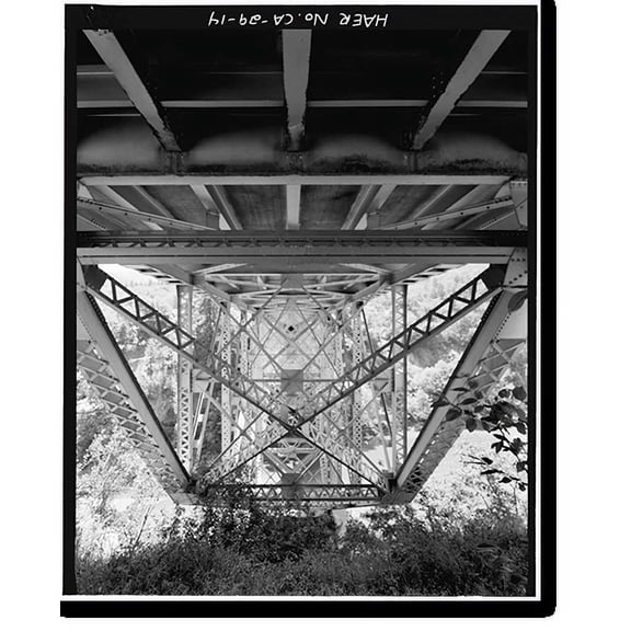 Historic Print, South Fork Trinity River Bridge, State Highway 299 spanning South Fork Trinity Rive, Salyer vicinity, Trinity County, CA - 14, 16" x 20"