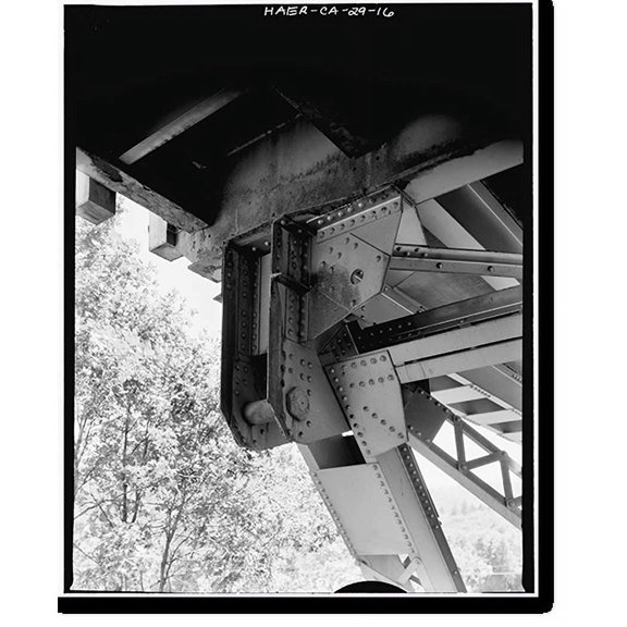 Historic Print, South Fork Trinity River Bridge, State Highway 299 spanning South Fork Trinity Rive, Salyer vicinity, Trinity County, CA - 16, 16" x 20"