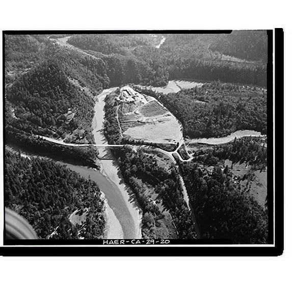 Historic Print, South Fork Trinity River Bridge, State Highway 299 spanning South Fork Trinity Rive, Salyer vicinity, Trinity County, CA - 20, 16" x 20"
