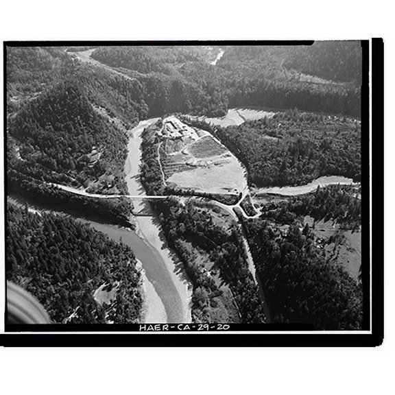 Historic Print, South Fork Trinity River Bridge, State Highway 299 spanning South Fork Trinity Rive, Salyer vicinity, Trinity County, CA - 20, 18" x 24"