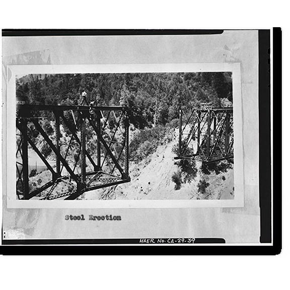 Historic Print, South Fork Trinity River Bridge, State Highway 299 spanning South Fork Trinity Rive, Salyer vicinity, Trinity County, CA - 39, 16" x 20"