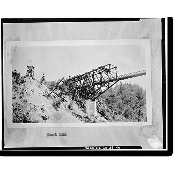 Historic Print, South Fork Trinity River Bridge, State Highway 299 spanning South Fork Trinity Rive, Salyer vicinity, Trinity County, CA - 40, 16" x 20"
