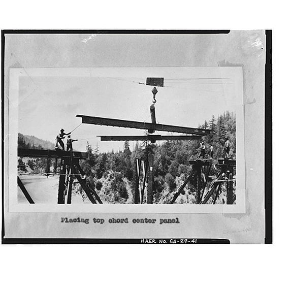 Historic Print, South Fork Trinity River Bridge, State Highway 299 spanning South Fork Trinity Rive, Salyer vicinity, Trinity County, CA - 41, 16" x 20"