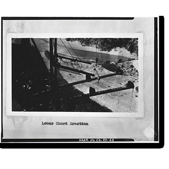 Historic Print, South Fork Trinity River Bridge, State Highway 299 spanning South Fork Trinity Rive, Salyer vicinity, Trinity County, CA - 43, 16" x 20"