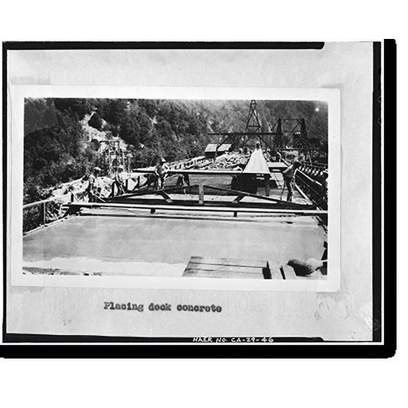 Historic Print, South Fork Trinity River Bridge, State Highway 299 spanning South Fork Trinity Rive, Salyer vicinity, Trinity County, CA - 46, 16" x 20"