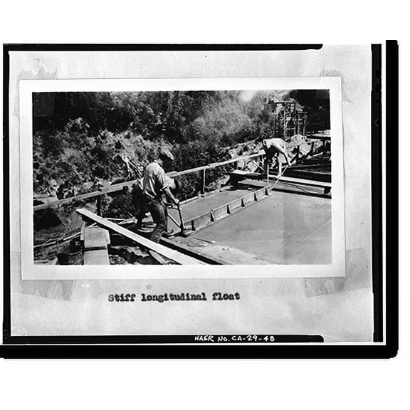 Historic Print, South Fork Trinity River Bridge, State Highway 299 spanning South Fork Trinity Rive, Salyer vicinity, Trinity County, CA - 48, 18" x 24"