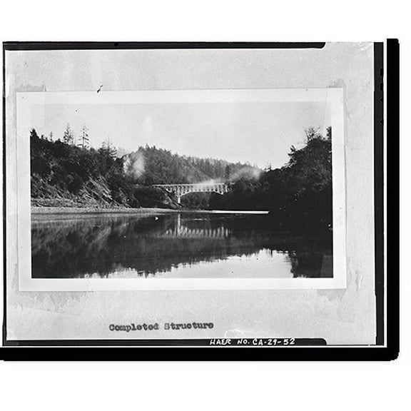 Historic Print, South Fork Trinity River Bridge, State Highway 299 spanning South Fork Trinity Rive, Salyer vicinity, Trinity County, CA - 52, 18" x 24"