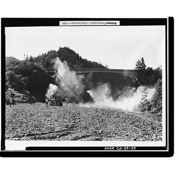 Historic Print, South Fork Trinity River Bridge, State Highway 299 spanning South Fork Trinity Rive, Salyer vicinity, Trinity County, CA - 59, 16" x 20"