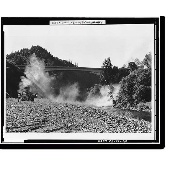 Historic Print, South Fork Trinity River Bridge, State Highway 299 spanning South Fork Trinity Rive, Salyer vicinity, Trinity County, CA - 60, 16" x 20"