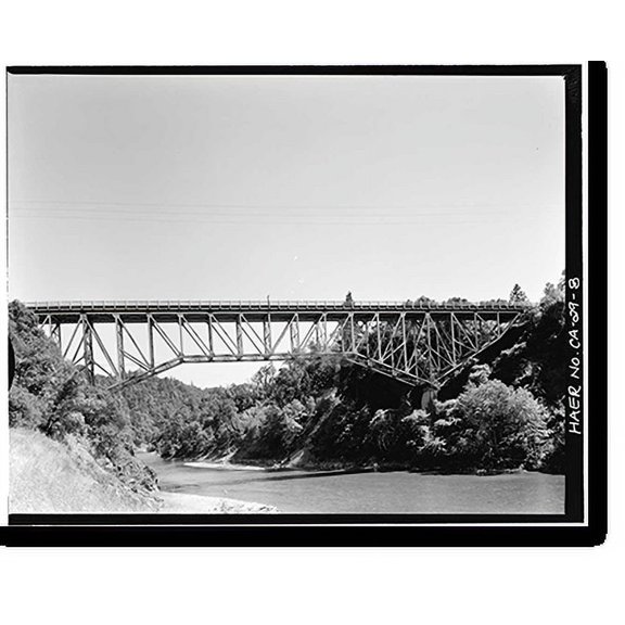 Historic Print, South Fork Trinity River Bridge, State Highway 299 spanning South Fork Trinity Rive, Salyer vicinity, Trinity County, CA - 8, 16" x 20"