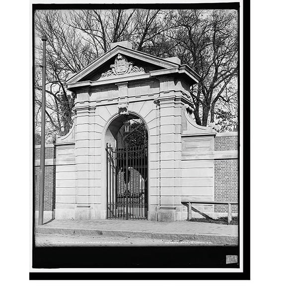 Historic Print, South Gate, Harvard University, 16" x 20"