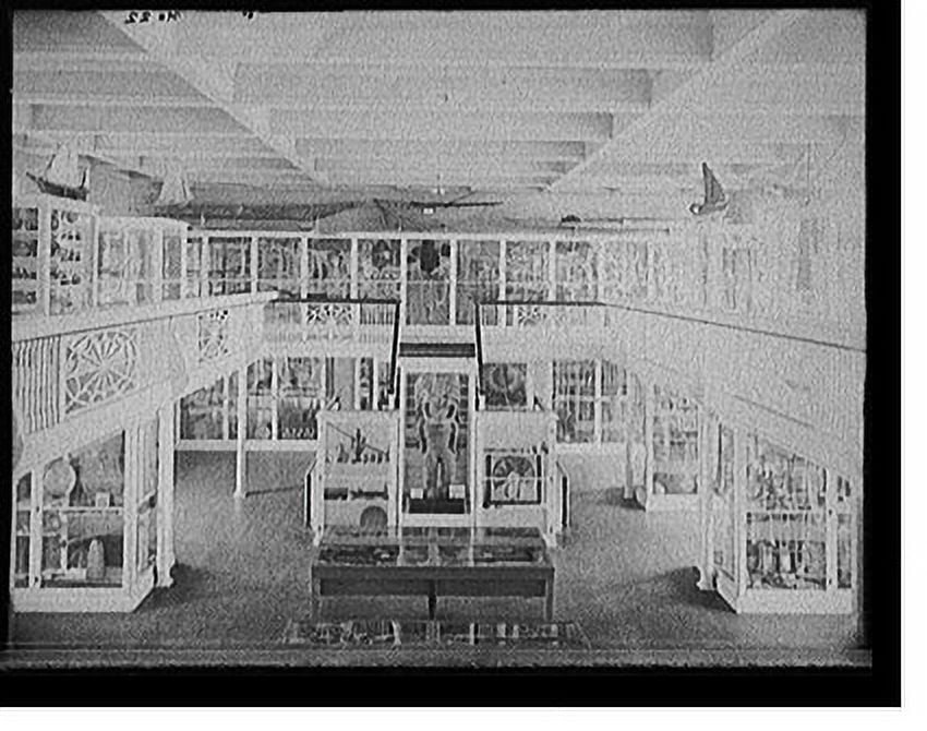 Historic Print, [South Pacific and African artifacts, Peabody Museum of