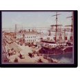 Historic Print, South Street and Brooklyn Bridge, New York City, 16" x